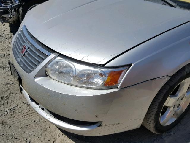 1G8AJ58F07Z134286 - 2007 SATURN ION LEVEL SILVER photo 9