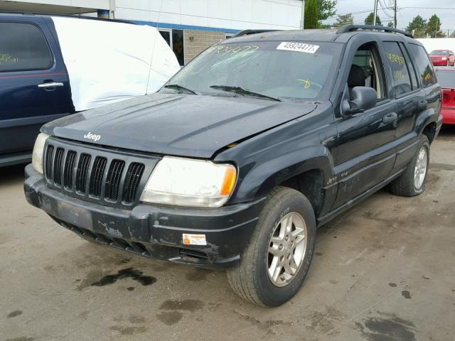 1J4GW48S92C304322 - 2002 JEEP GRAND CHER BLACK photo 2