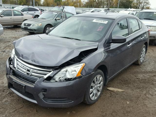 3N1AB7AP8FY231085 - 2015 NISSAN SENTRA S GRAY photo 2