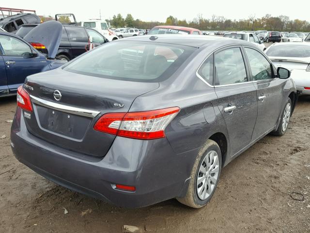 3N1AB7AP8FY231085 - 2015 NISSAN SENTRA S GRAY photo 4