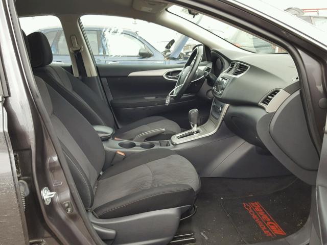 3N1AB7AP8FY231085 - 2015 NISSAN SENTRA S GRAY photo 5