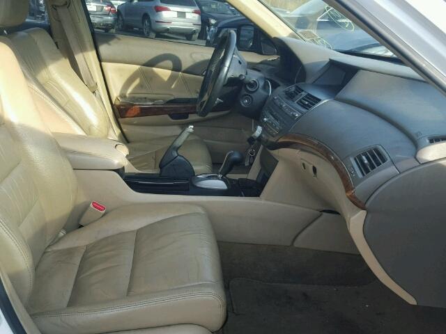 1HGCP26858A017448 - 2008 HONDA ACCORD EXL WHITE photo 5