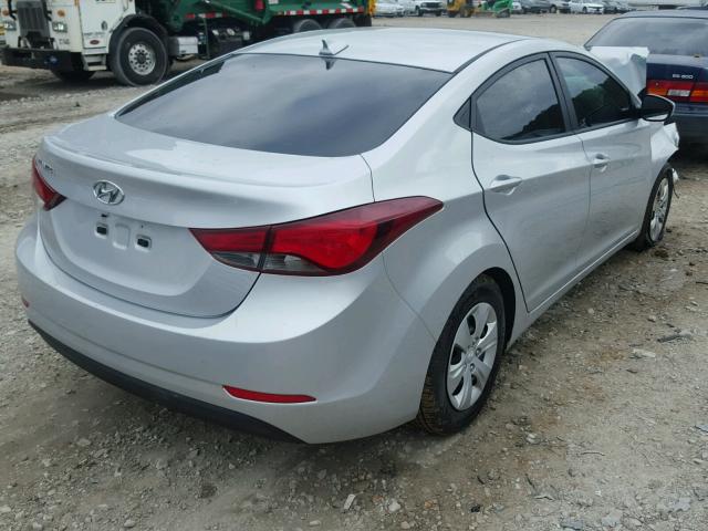 5NPDH4AE2GH792807 - 2016 HYUNDAI ELANTRA SE SILVER photo 4