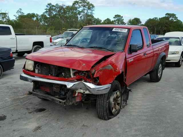 1N6ED26T9YC307004 - 2000 NISSAN FRONTIER K RED photo 2