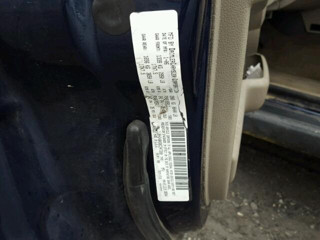 1J8HG48K66C247308 - 2006 JEEP COMMANDER BLUE photo 10