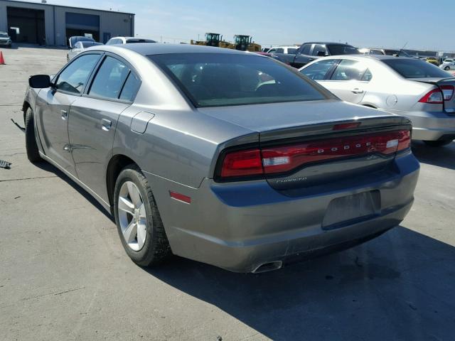 2C3CDXBG9CH213473 - 2012 DODGE CHARGER SE GRAY photo 3