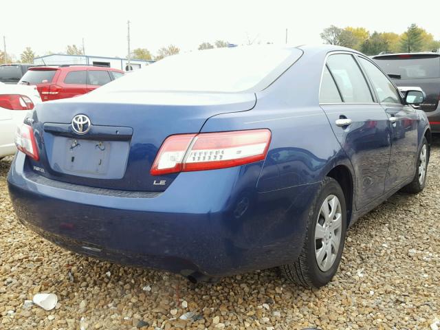 4T4BF3EKXAR008282 - 2010 TOYOTA CAMRY BASE BLUE photo 4