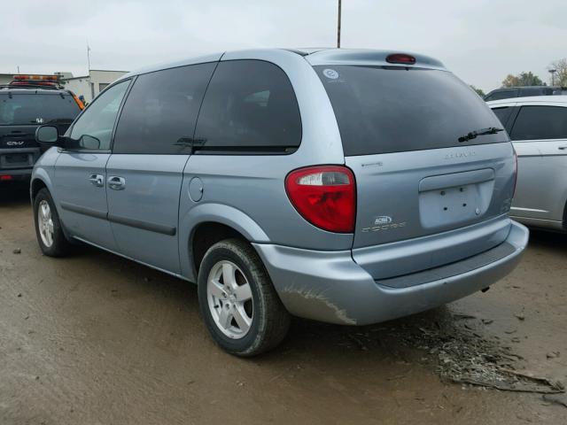 1D4GP45R25B252582 - 2005 DODGE CARAVAN SX BLUE photo 3