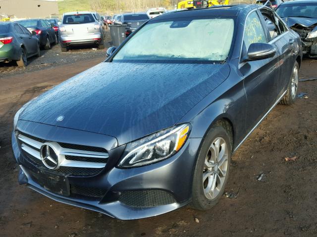 55SWF4KB5GU123267 - 2016 MERCEDES-BENZ C 300 4MAT GRAY photo 2