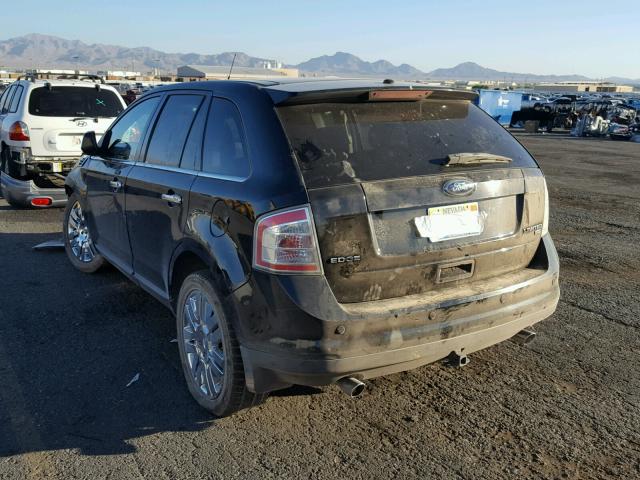 2FMDK49C88BA34239 - 2008 FORD EDGE LIMIT BLACK photo 3