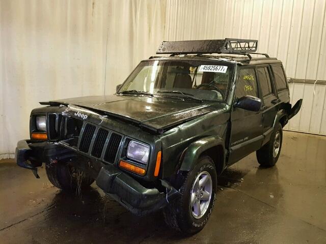 1J4FJ68S8WL125037 - 1998 JEEP CHEROKEE S GREEN photo 2