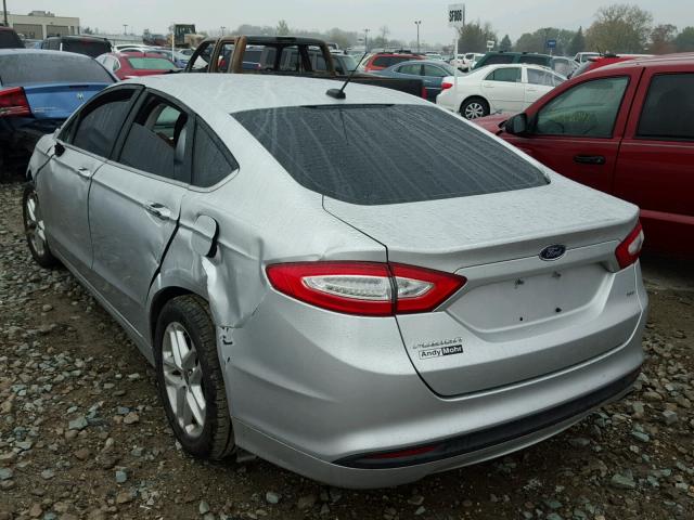 1FA6P0H70E5377452 - 2014 FORD FUSION SE SILVER photo 3