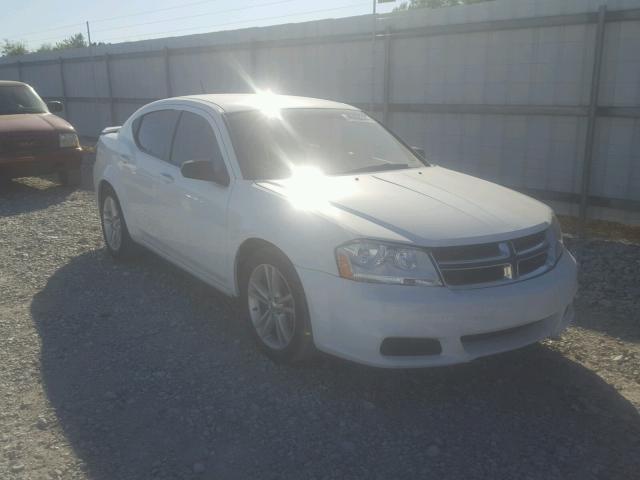 1C3CDZAB6EN154586 - 2014 DODGE AVENGER WHITE photo 1