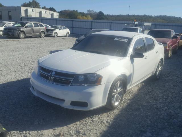 1C3CDZAB6EN154586 - 2014 DODGE AVENGER WHITE photo 2