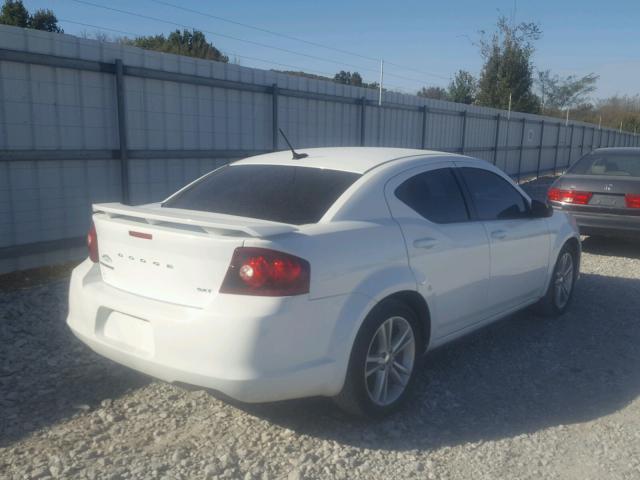 1C3CDZAB6EN154586 - 2014 DODGE AVENGER WHITE photo 4