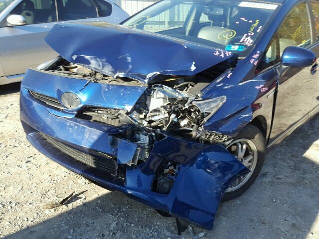 JTDKN3DU9A5192564 - 2010 TOYOTA PRIUS BLUE photo 9