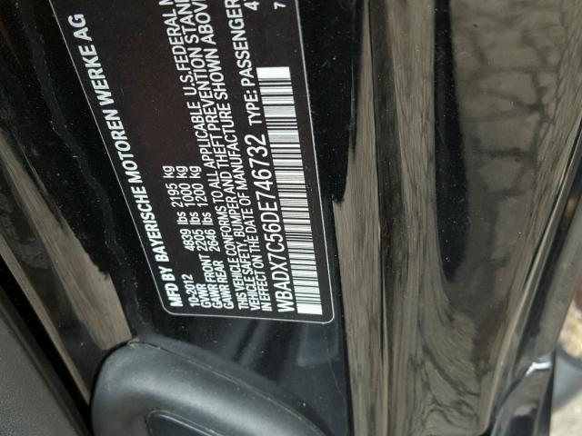 WBADX7C56DE746732 - 2013 BMW 335 I BLACK photo 10