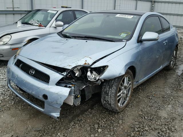 JTKDE177770189857 - 2007 TOYOTA SCION TC BLUE photo 2