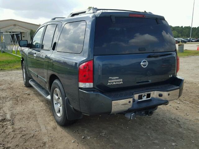 5N1AA08A84N725915 - 2004 NISSAN ARMADA SE BLUE photo 3