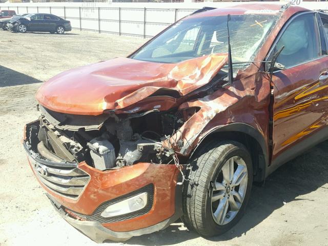 5XYZU3LA5DG086469 - 2013 HYUNDAI SANTA FE S ORANGE photo 9