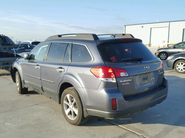 4S4BRCPC1E3258660 - 2014 SUBARU OUTBACK 2. GRAY photo 3