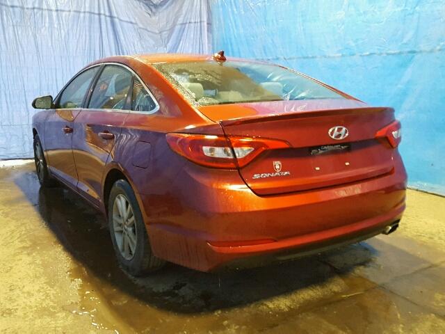 5NPE24AF1FH020523 - 2015 HYUNDAI SONATA SE RED photo 3