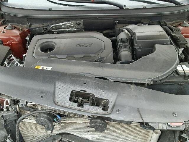 5NPE24AF1FH020523 - 2015 HYUNDAI SONATA SE RED photo 7