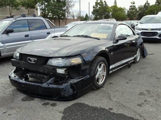 1FAFP40492F132650 - 2002 FORD MUSTANG BLACK photo 2