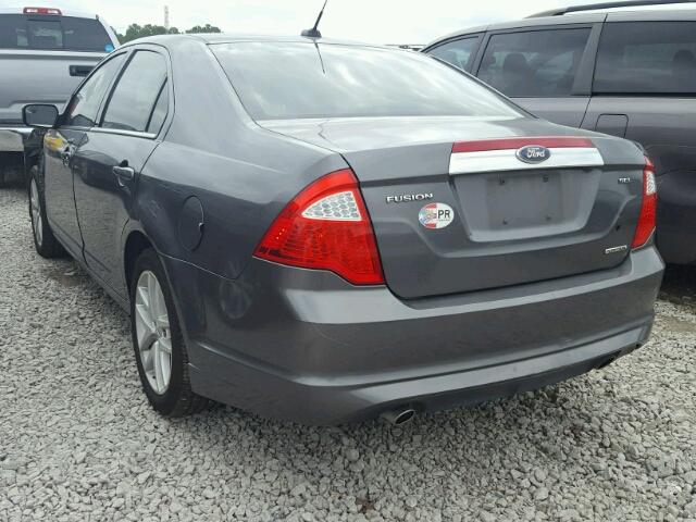 3FAHP0JG6CR290149 - 2012 FORD FUSION SEL GRAY photo 3