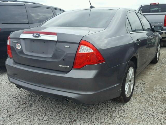 3FAHP0JG6CR290149 - 2012 FORD FUSION SEL GRAY photo 4