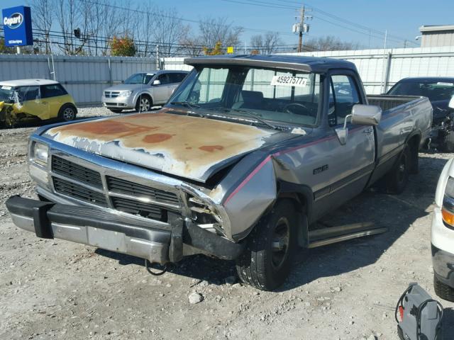 1B7HE16Y9NS505876 - 1992 DODGE D-SERIES D GRAY photo 2