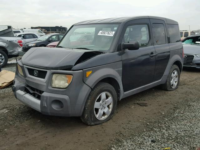 5J6YH186X4L006235 - 2004 HONDA ELEMENT EX GRAY photo 2