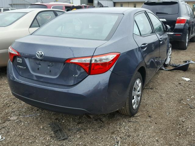 5YFBURHEXEP095469 - 2014 TOYOTA COROLLA L GRAY photo 4