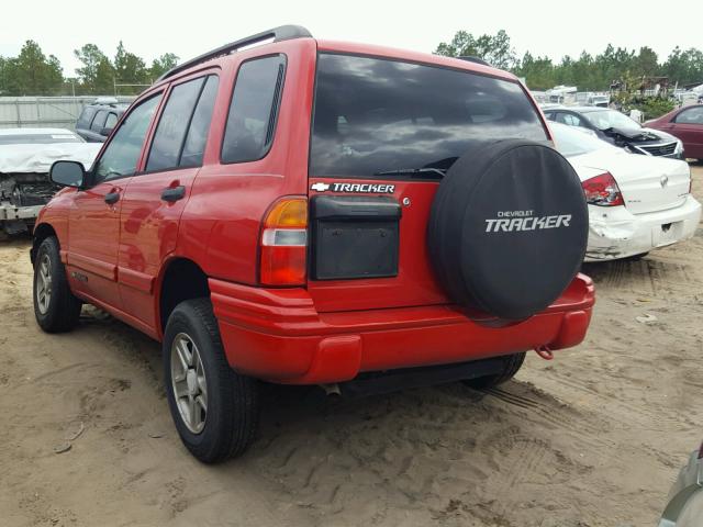 2CNBE13C136927473 - 2003 CHEVROLET TRACKER RED photo 3
