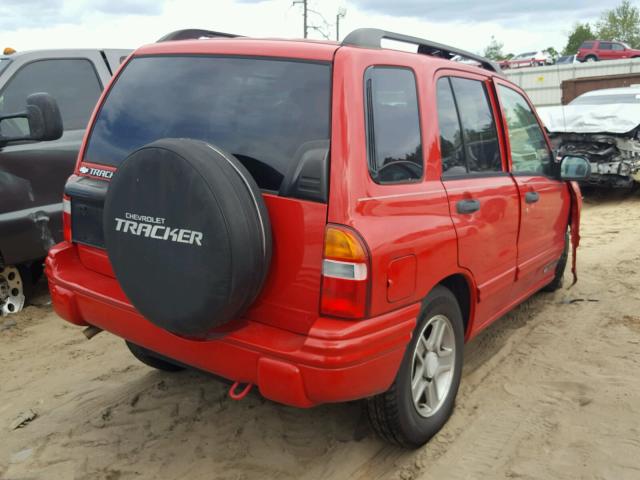 2CNBE13C136927473 - 2003 CHEVROLET TRACKER RED photo 4