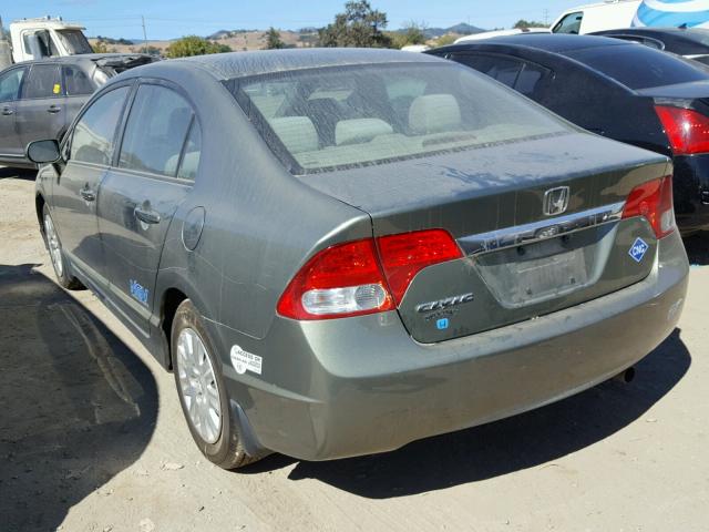 1HGFA46549L001067 - 2009 HONDA CIVIC GX GREEN photo 3