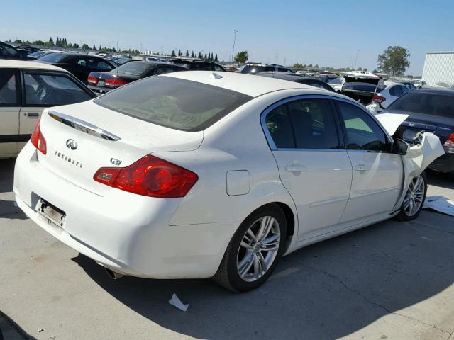 JN1CV6AP3AM405604 - 2010 INFINITI G37 BASE WHITE photo 4