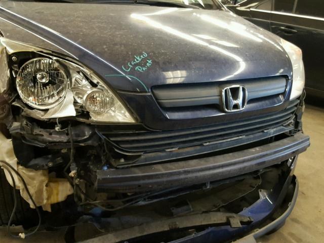 JHLRE38377C019312 - 2007 HONDA CR-V LX BLUE photo 9