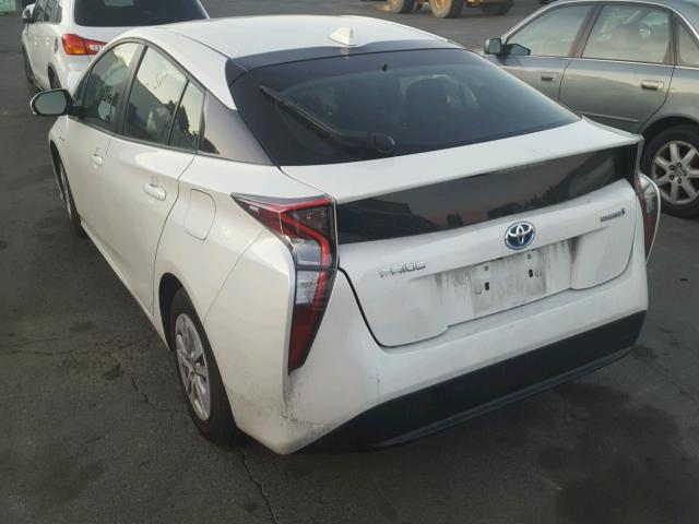 JTDKBRFU2G3525894 - 2016 TOYOTA PRIUS WHITE photo 3