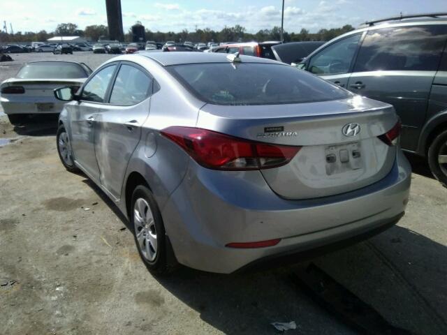 5NPDH4AE7GH765702 - 2016 HYUNDAI ELANTRA SE GRAY photo 3