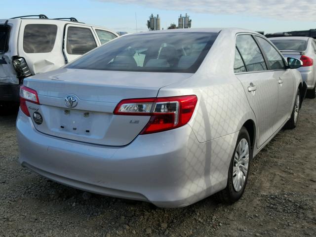 4T4BF1FK5CR251343 - 2012 TOYOTA CAMRY BASE SILVER photo 4