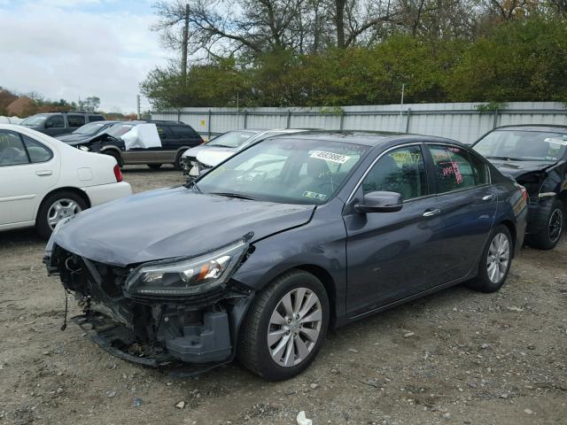 1HGCR2F87DA284076 - 2013 HONDA ACCORD EXL GRAY photo 2