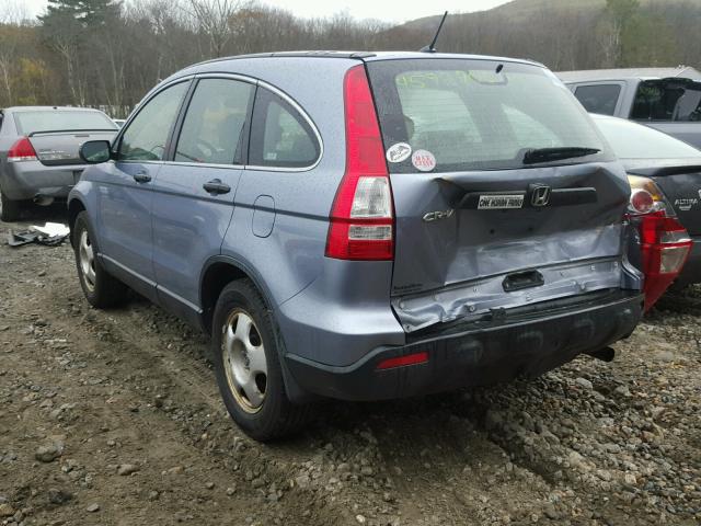 JHLRE38337C028878 - 2007 HONDA CR-V LX BLUE photo 3