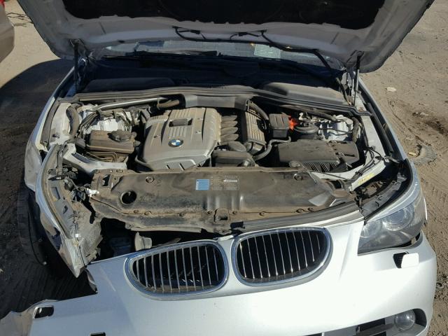 WBANE53577CW66502 - 2007 BMW 525 I SILVER photo 7