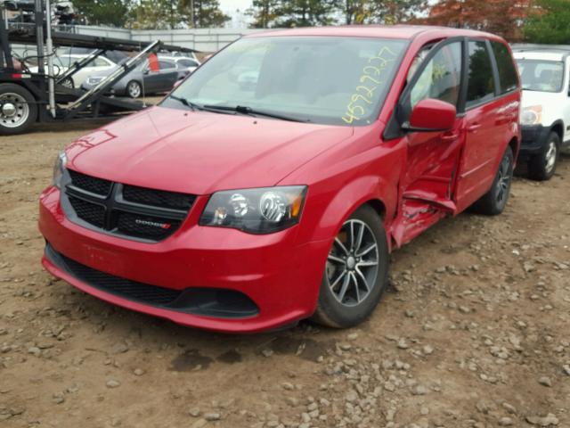 2C4RDGBG1FR710232 - 2015 DODGE GRAND CARA RED photo 2