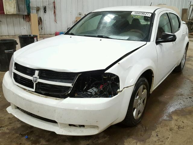 1B3LC46B39N551867 - 2009 DODGE AVENGER WHITE photo 2