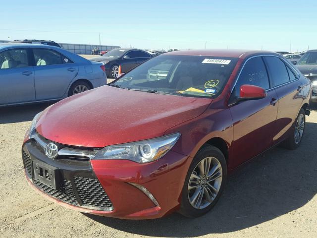 4T1BF1FK2HU648302 - 2017 TOYOTA CAMRY LE RED photo 2