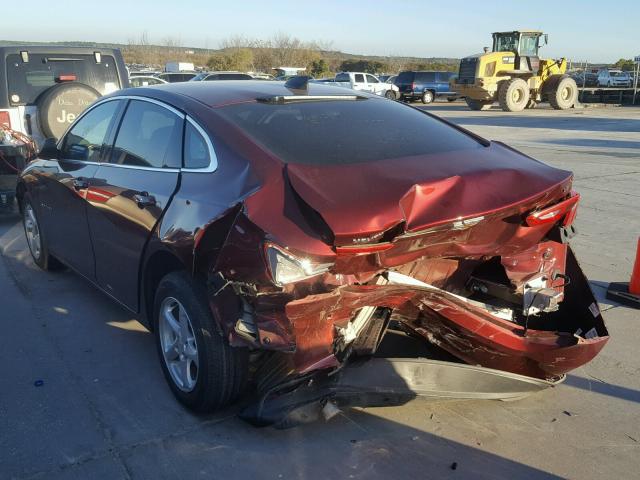 1G1ZB5ST1GF278573 - 2016 CHEVROLET MALIBU LS RED photo 3
