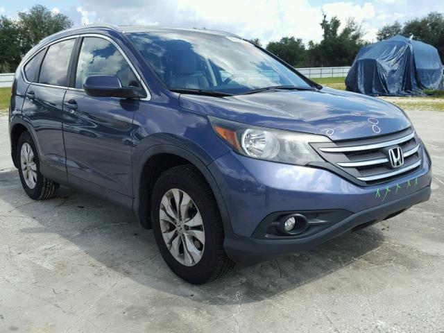 5J6RM3H70CL036315 - 2012 HONDA CR-V EXL BLUE photo 1