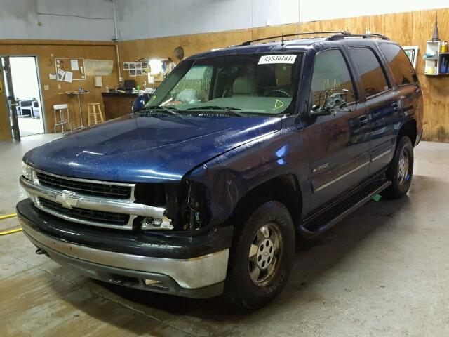 1GNEK13Z82J147302 - 2002 CHEVROLET TAHOE BLUE photo 2